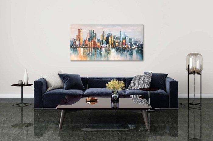 New York Cityscape Skyline Modern Living Room Decorations - Image 5