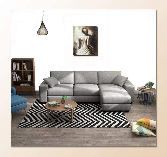 Sexy Girl Nude Acrylic Painting 48*72 Inch Vertical Wall Art - Image 4