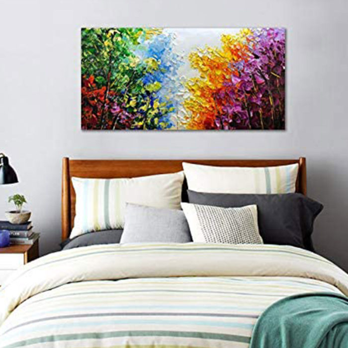 Wall Decor For Living Room Texture Forest Unframed Painting