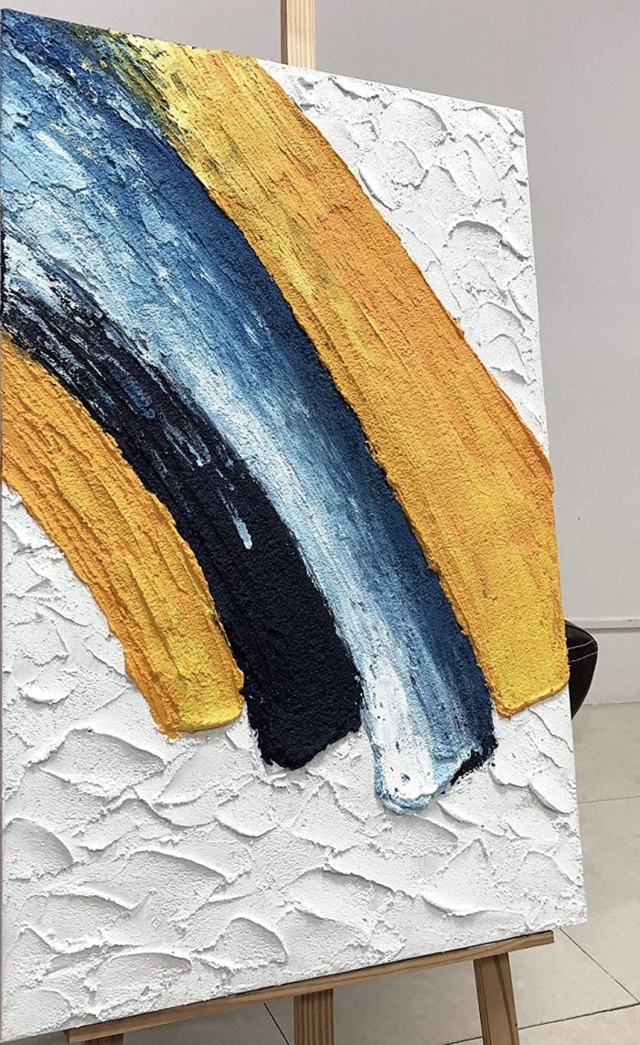 Yellow Black Scale With White Texture Abstract Home Decor - Image 5