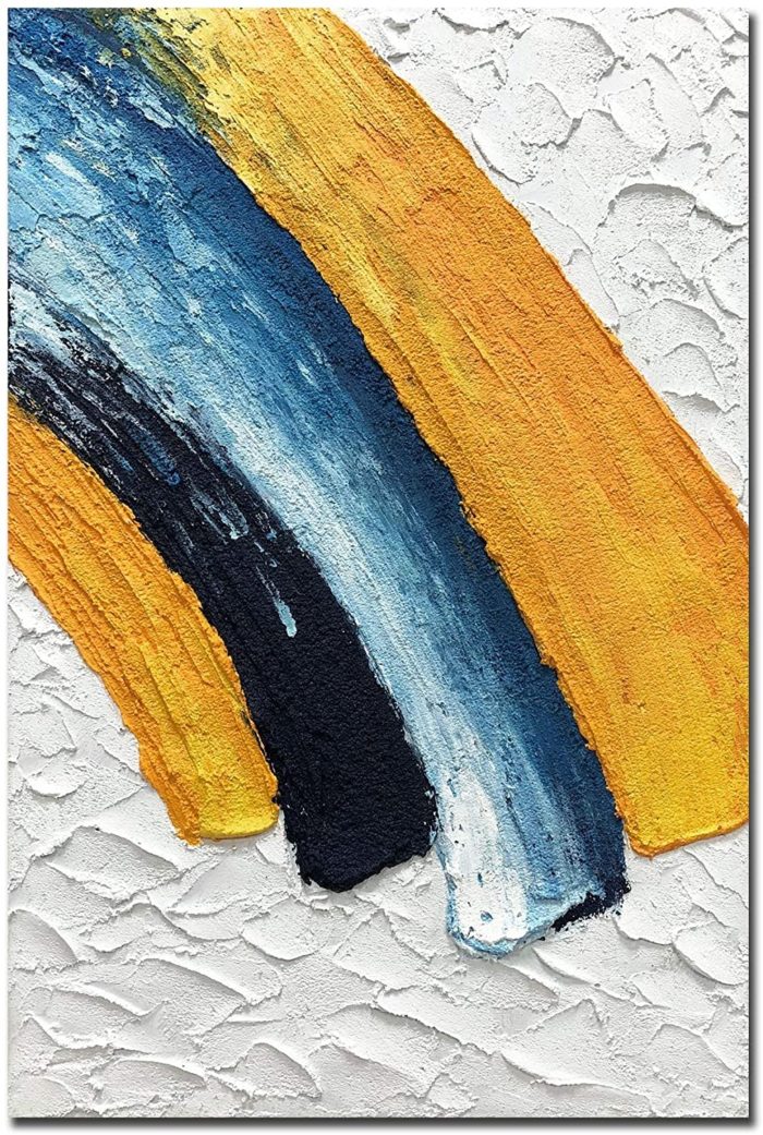 Yellow Black Scale With White Texture Abstract Home Decor - Image 2