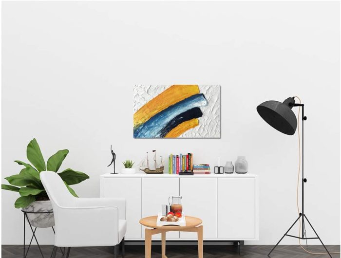 Yellow Black Scale With White Texture Abstract Home Decor - Image 6