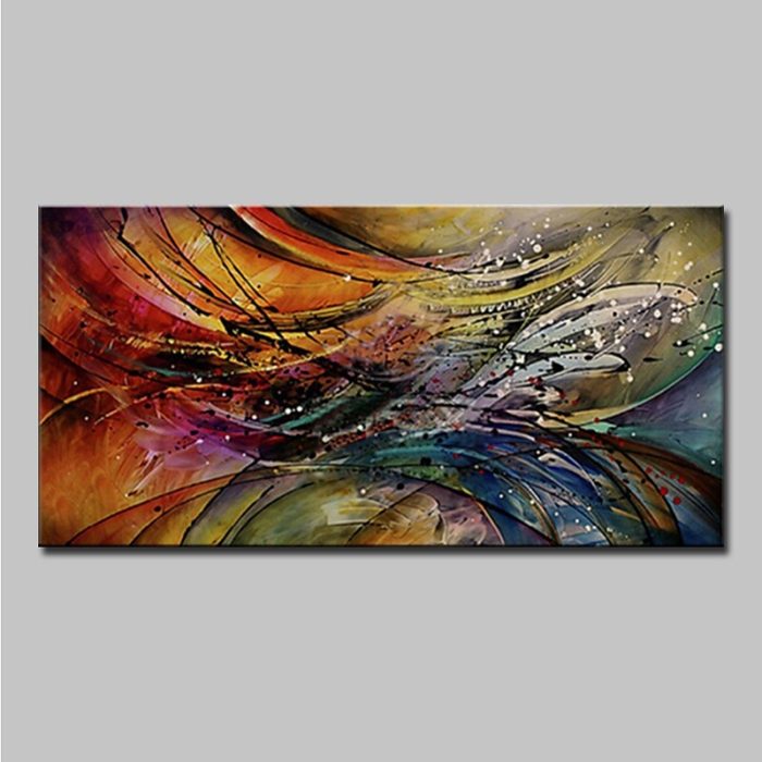 Abstract Art Canvas Painting 100% Hand Painted Artwork Decor Wall - Image 2