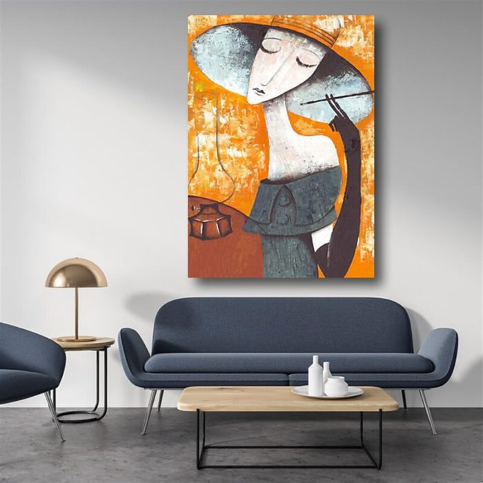 Abstract Face Picasso Handmade Oil Painting Modern Nordic Wall Art