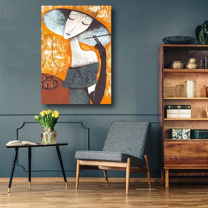 Abstract Face Picasso Handmade Oil Painting Modern Nordic Wall Art - Image 5