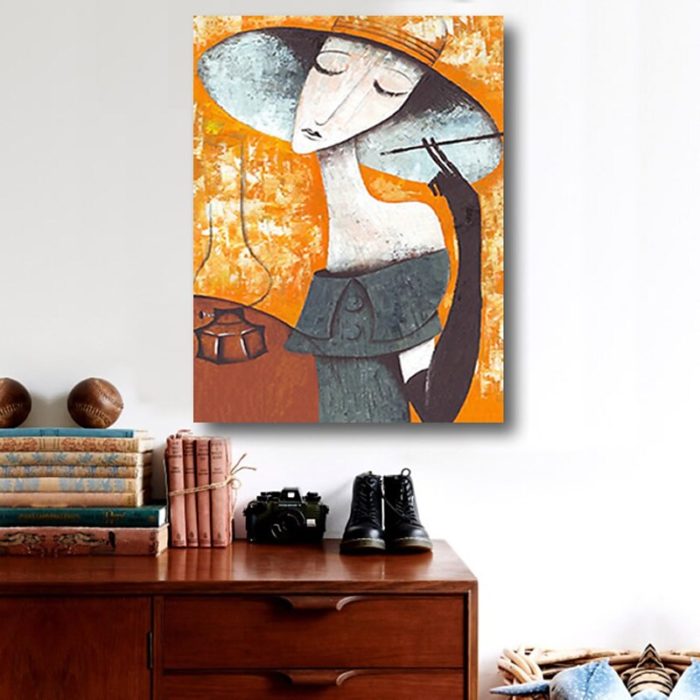Abstract Face Picasso Handmade Oil Painting Modern Nordic Wall Art - Image 7