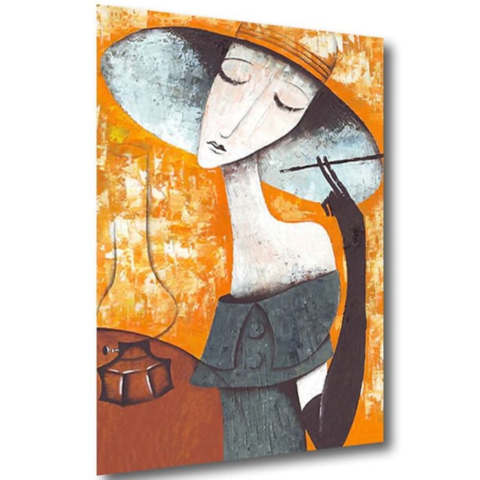 Abstract Face Picasso Handmade Oil Painting Modern Nordic Wall Art - Image 3