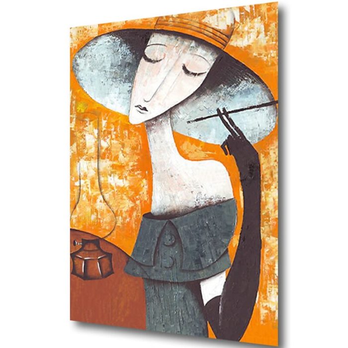 Abstract Face Picasso Handmade Oil Painting Modern Nordic Wall Art - Image 4