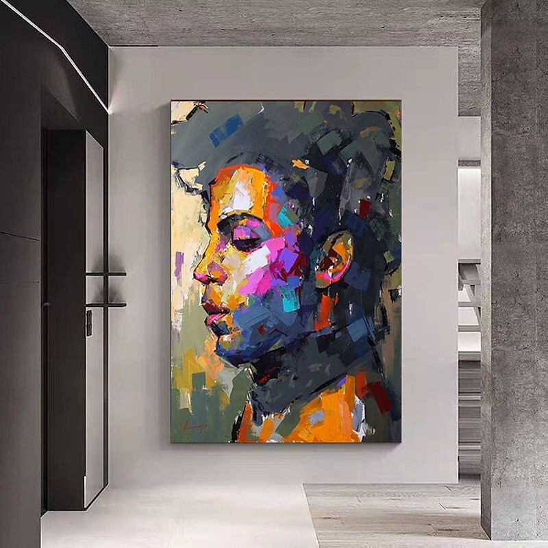 Colorful Abstract Male Figure Original Oil Painting on Canvas wall Art Oil  Painting on Canvas, Fine Art Print, or Canvas Print -  Singapore