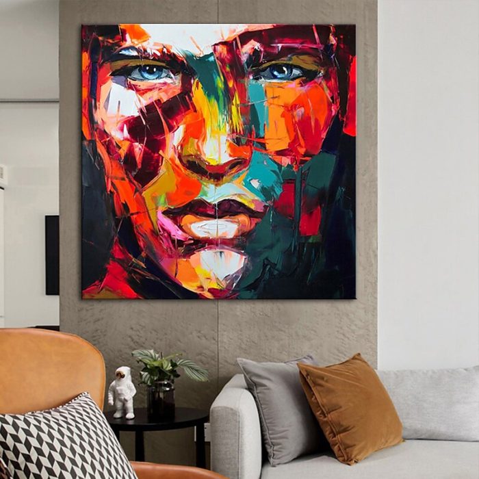 Abstract Man Figures Handmade Oil Painting Decor Living Room