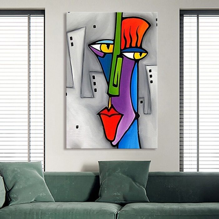 Abstract Portrait Picasso Pop Art Painting Home Decoration Décor - Image 6