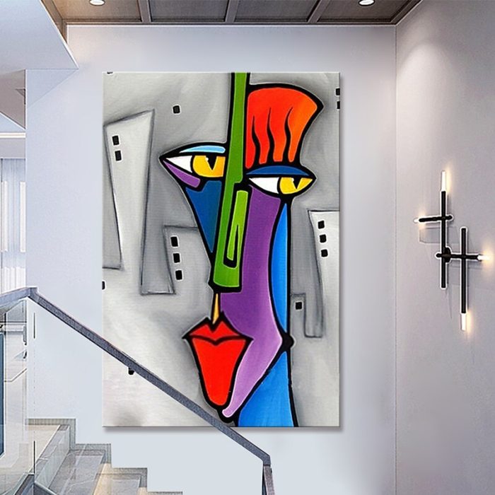 Abstract Portrait Picasso Pop Art Painting Home Decoration Décor