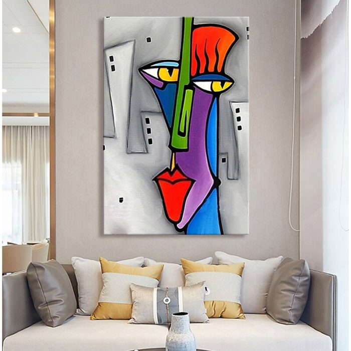 Abstract Portrait Picasso Pop Art Painting Home Decoration Décor - Image 7