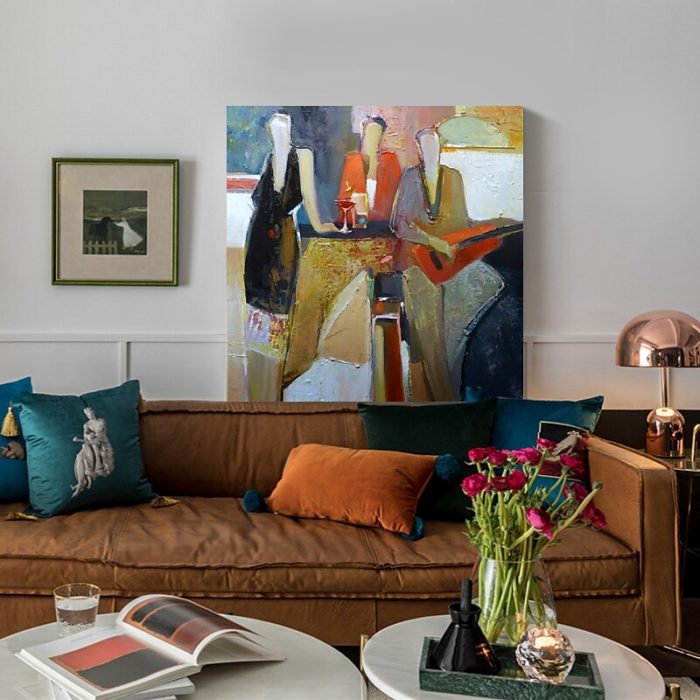 Abstract Woman Characters Painting Fine Arts Decor Living Room - Image 5