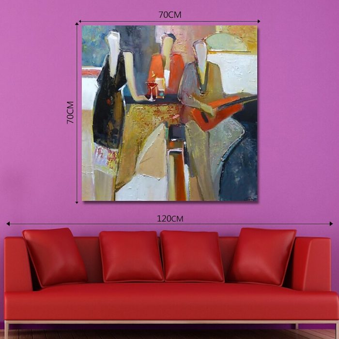 Abstract Woman Characters Painting Fine Arts Decor Living Room