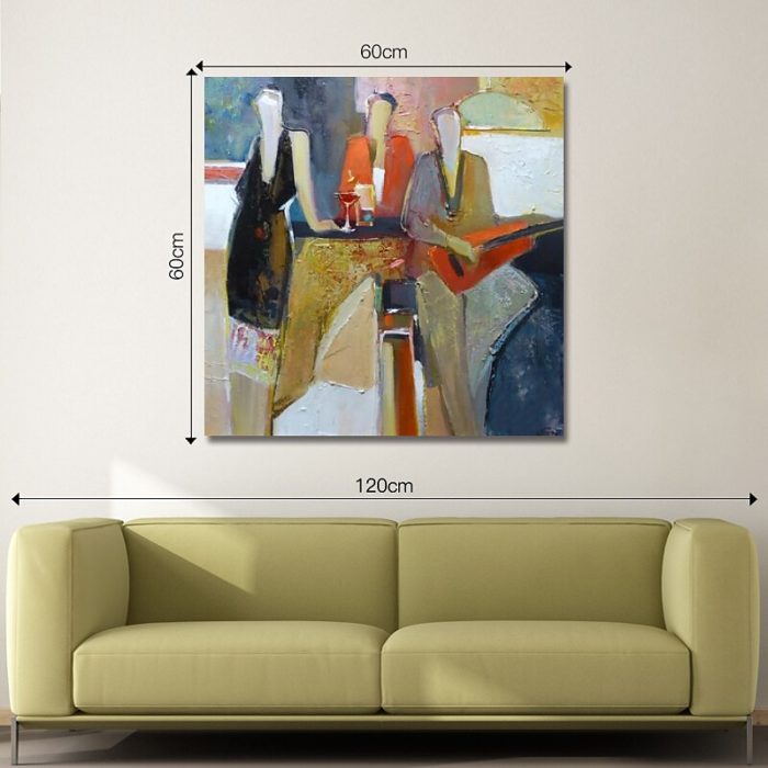 Abstract Woman Characters Painting Fine Arts Decor Living Room - Image 6