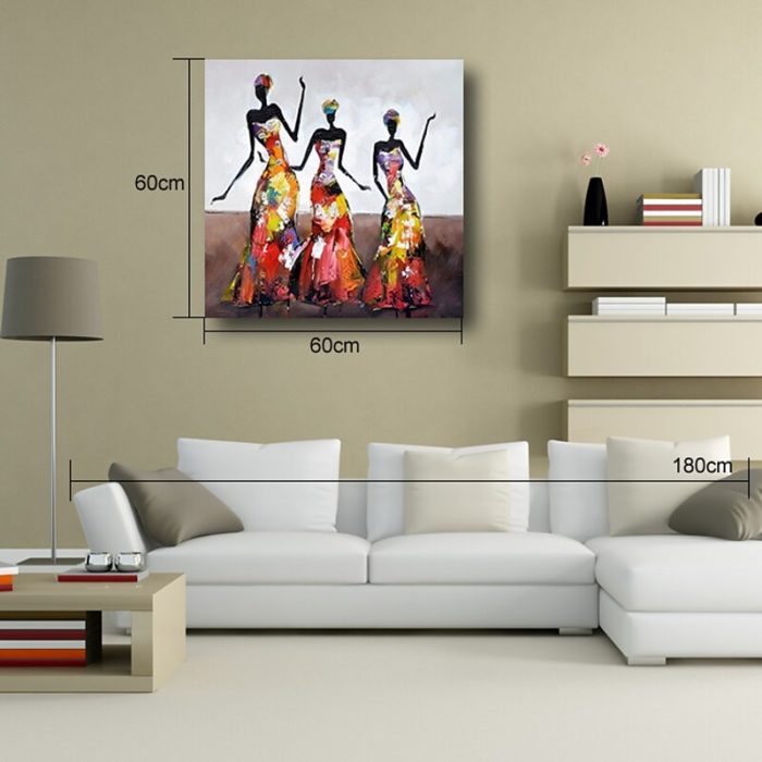 African Arts Painting Indian Black Woman Dancing Home Decoration