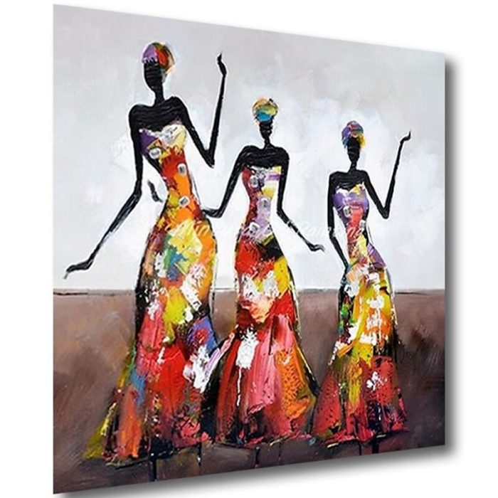 African Arts Painting Indian Black Woman Dancing Home Decoration - Image 3