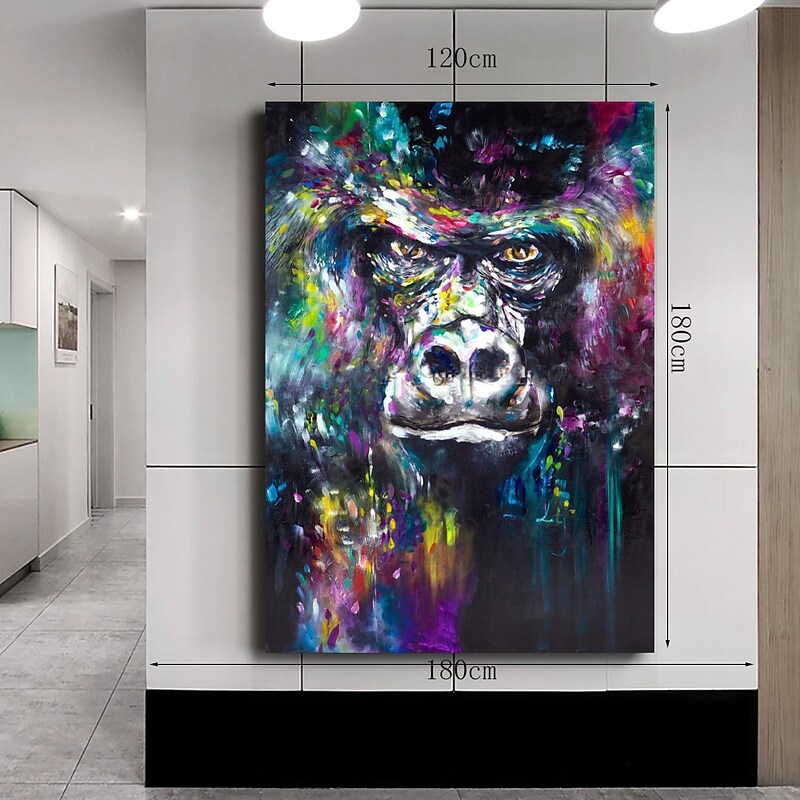 Angry Gorilla Oil Paintings Modern Animals Artwork Home Decor – CP Canvas  Painting Online