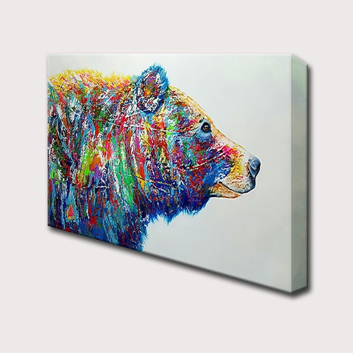 Big Brown Bear Paintings Modern Animal Canvas Art Decor Sofa - Image 5