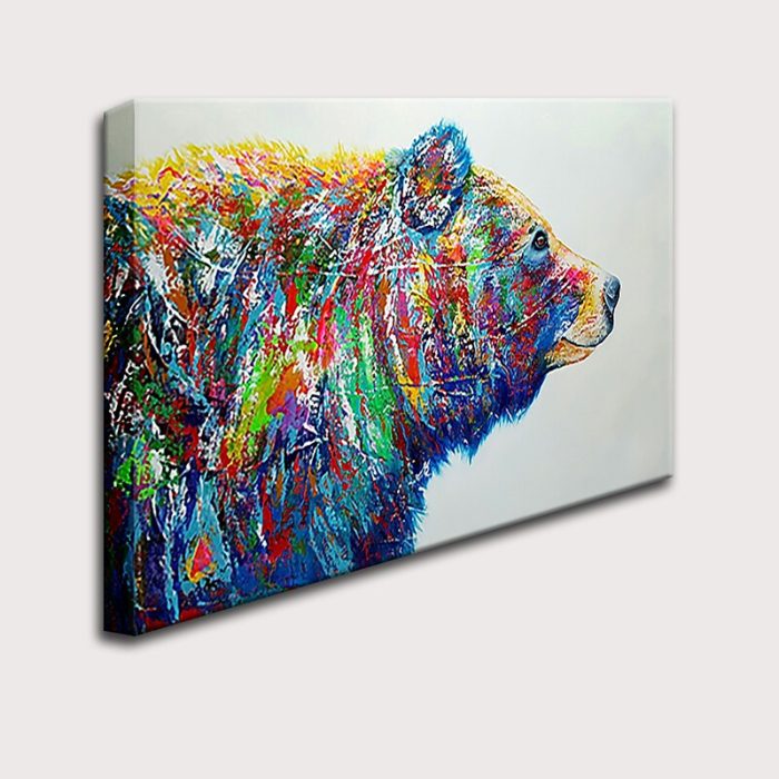 Big Brown Bear Paintings Modern Animal Canvas Art Decor Sofa - Image 4