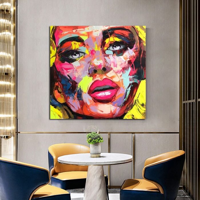 Characters Woman Face Oil Painting 4848 Inch Wall Art Decor - Image 6