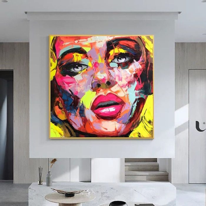 Characters Woman Face Oil Painting 4848 Inch Wall Art Decor