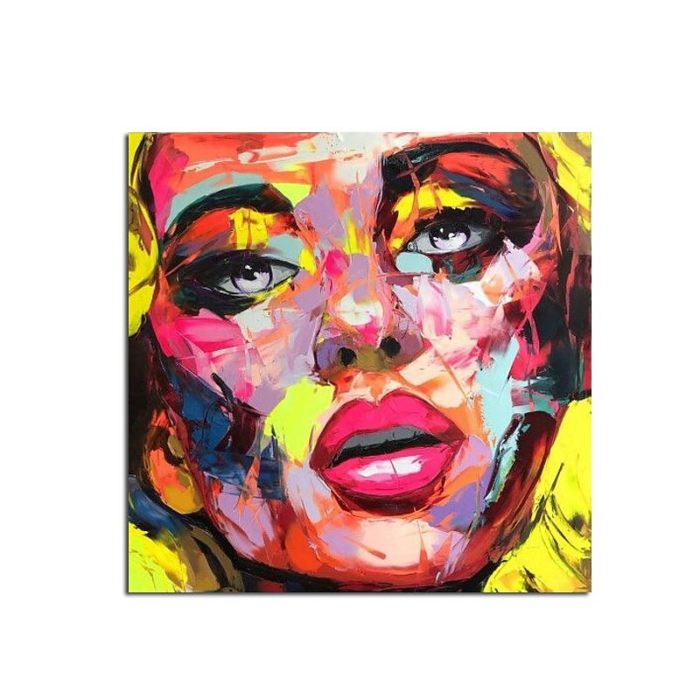 Characters Woman Face Oil Painting 4848 Inch Wall Art Decor - Image 2