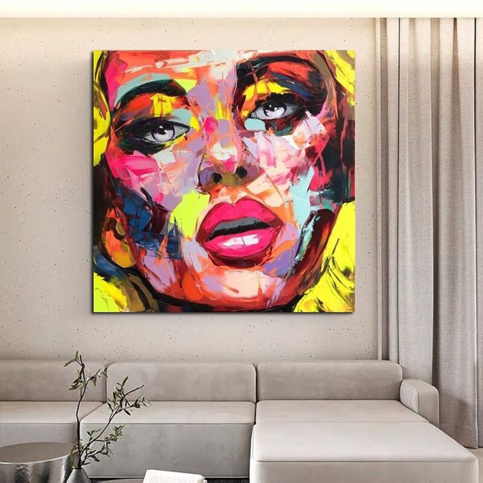 Characters Woman Face Oil Painting 4848 Inch Wall Art Decor - Image 5