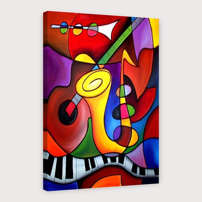 Colorful Pop Abstract Wall Art Vertical Painting Bedroom Decor - Image 2