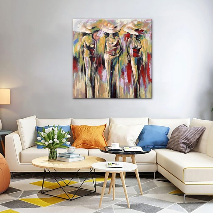Fashionable Lady Figures Canvas Wall Art Living Room Decoration - Image 5