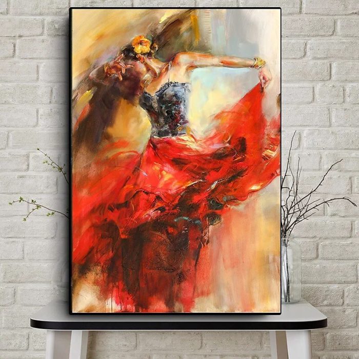 Flamenco Dancer Wall Art Modern Spanish Painting Wall Decorations - Image 4