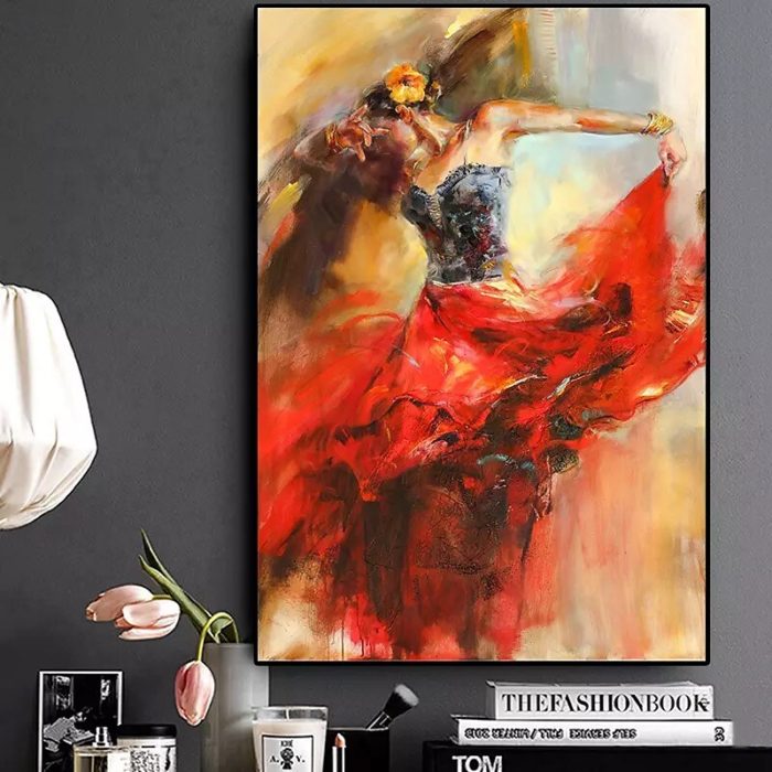 Flamenco Dancer Wall Art Modern Spanish Painting Wall Decorations
