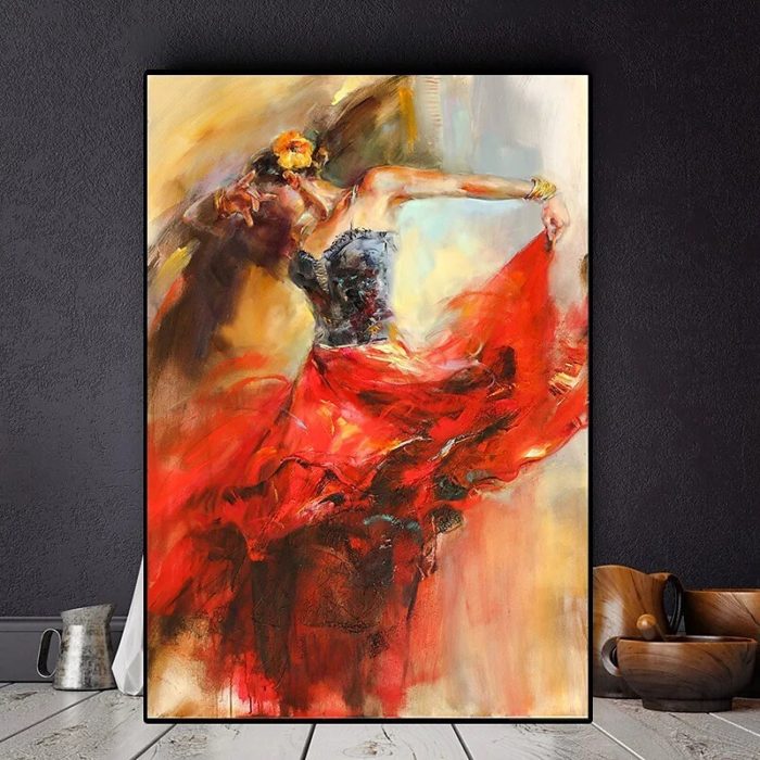 Flamenco Dancer Wall Art Modern Spanish Painting Wall Decorations - Image 3