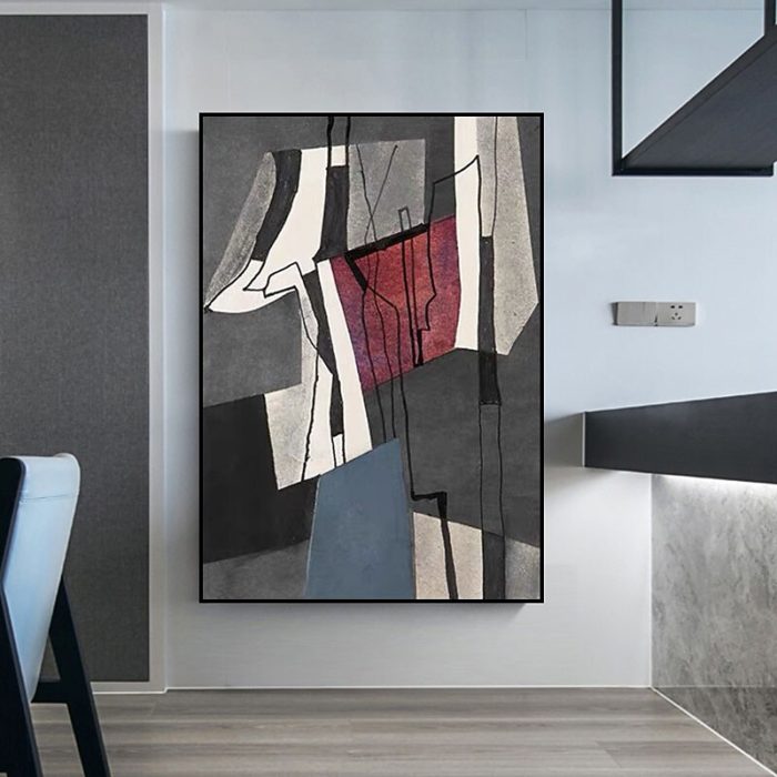 Fritz Winter Reproduction Oil Painting Modern Minimalist Fine Art - Image 4