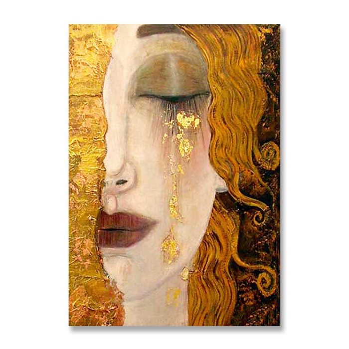 Gustav Klimt Replica Golden Tears Canvas Wall Art Decor Hallway - Image 2