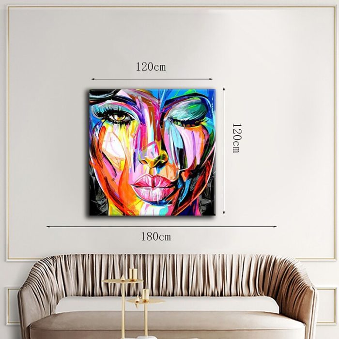 Handmade Lady Face Figures Wall Art For Living Room Decoration