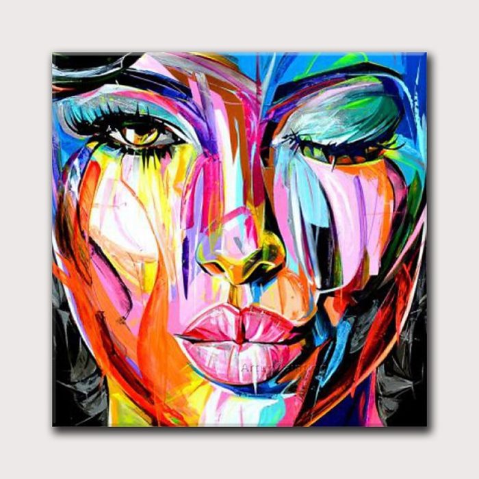 Handmade Lady Face Figures Wall Art For Living Room Decoration - Image 2