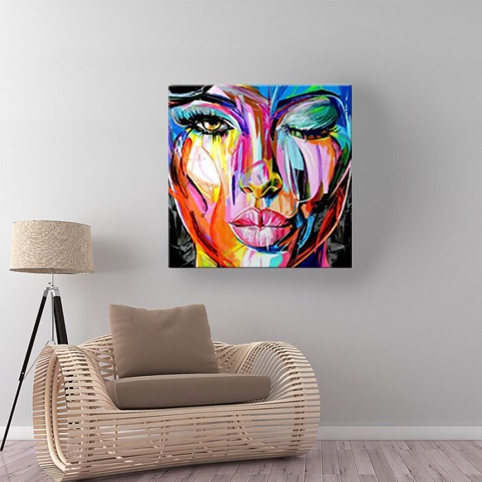 Handmade Lady Face Figures Wall Art For Living Room Decoration - Image 6