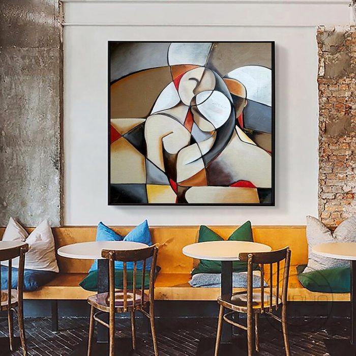 Handmade Pop Arts Painting Square Acrylic Wall Home Decoration - Image 3
