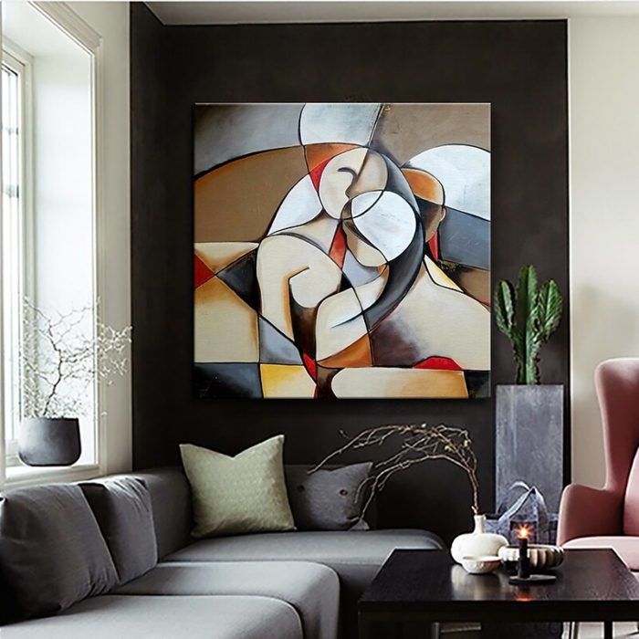 Handmade Pop Arts Painting Square Acrylic Wall Home Decoration