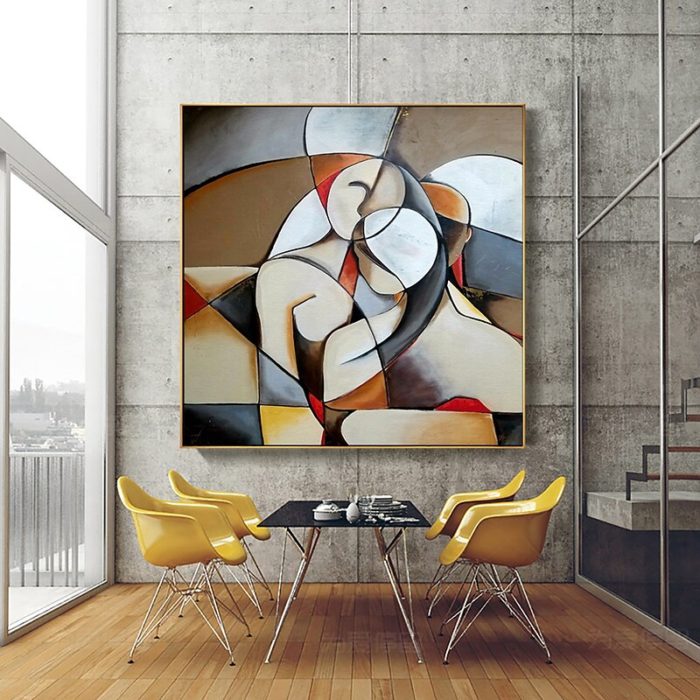 Handmade Pop Arts Painting Square Acrylic Wall Home Decoration - Image 4