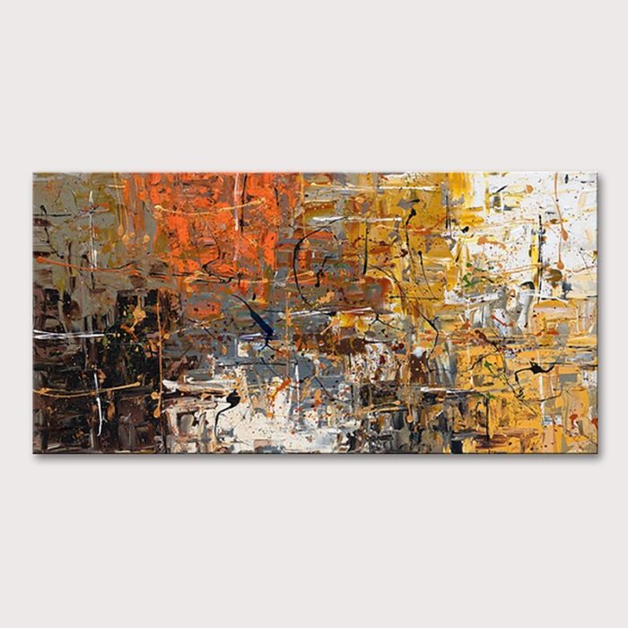 Large Handmade Abstract Oil Painting Decor Living Room Bedroom - Image 2