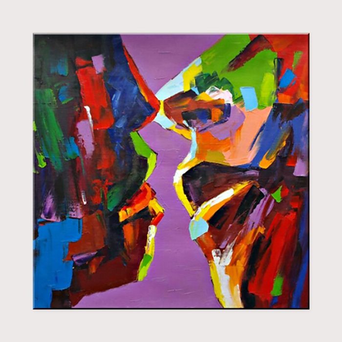 Love Kiss Canvas Wall Art Modern Abstract Decoration For Home - Image 2
