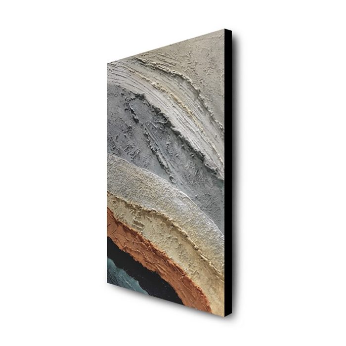 Modern Abstract Hand Painted Canvas Wall Art Vertical Painting - Image 4