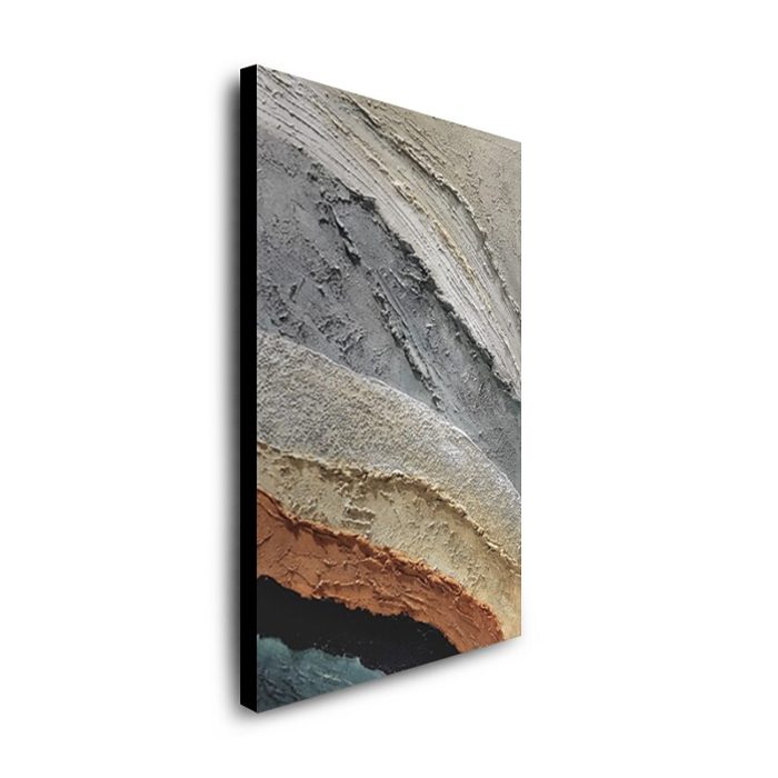 Modern Abstract Hand Painted Canvas Wall Art Vertical Painting - Image 3