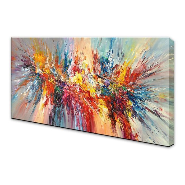 Modern Abstract Hand Painted Unframed Oil Painting For Home Wall - Image 4