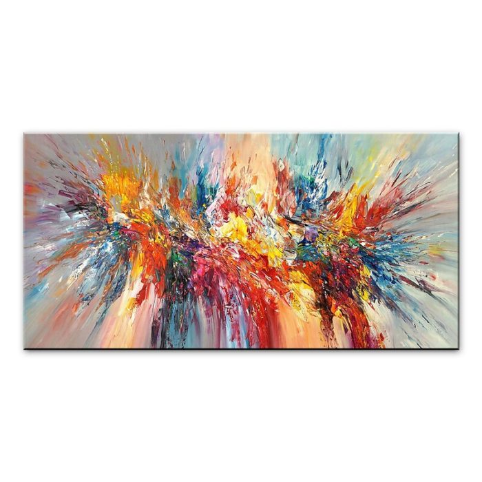 Modern Abstract Hand Painted Unframed Oil Painting For Home Wall - Image 2