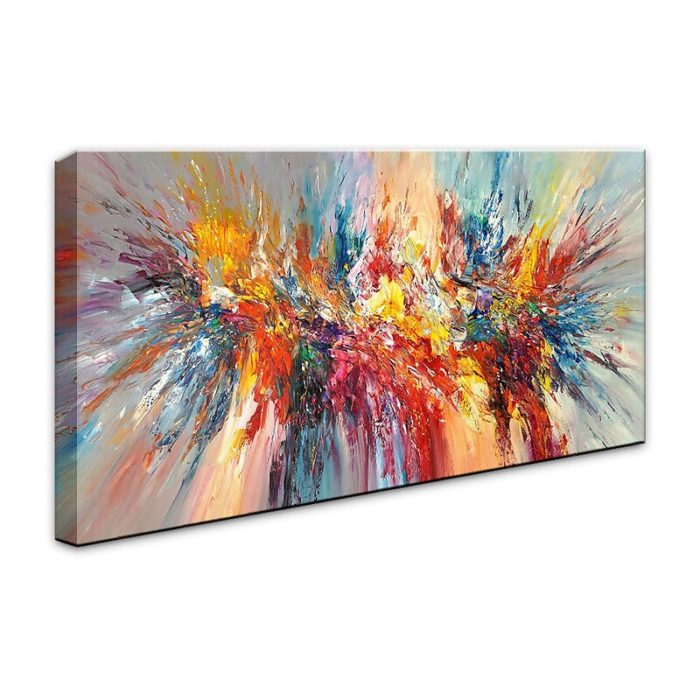 Modern Abstract Hand Painted Unframed Oil Painting For Home Wall - Image 3