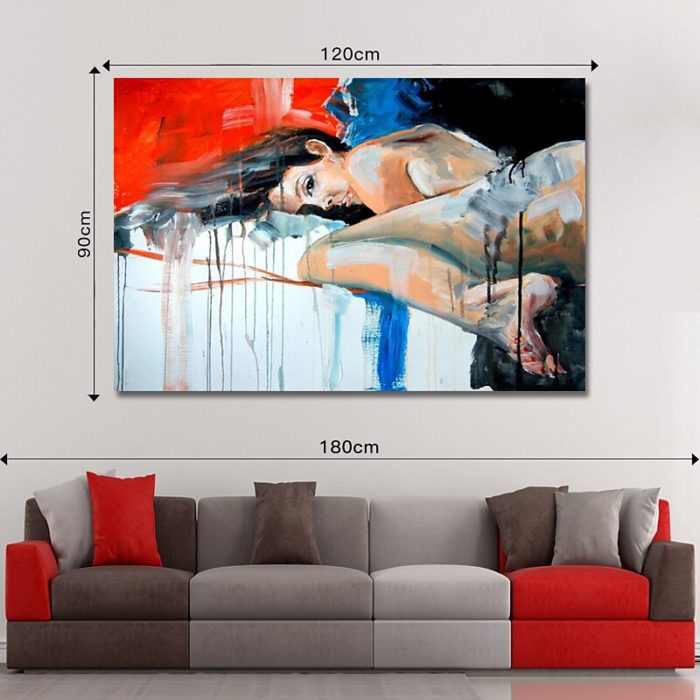 Modern Figure Oil Painting Fine Arts Sexy Girl Decoration For Home - Image 6